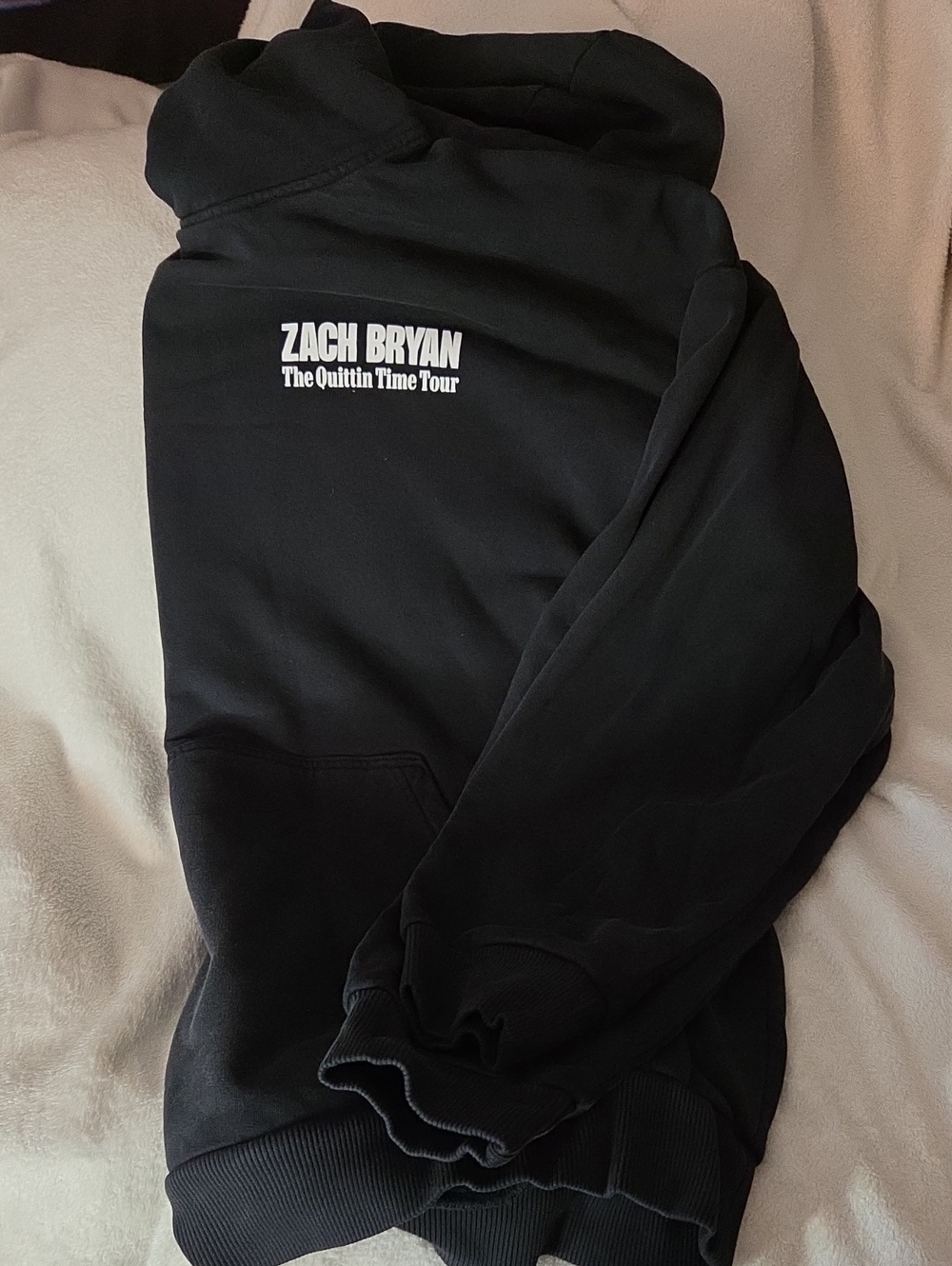 Zach Bryan Black Hoodie - The Quitin Time Tour Sz XL